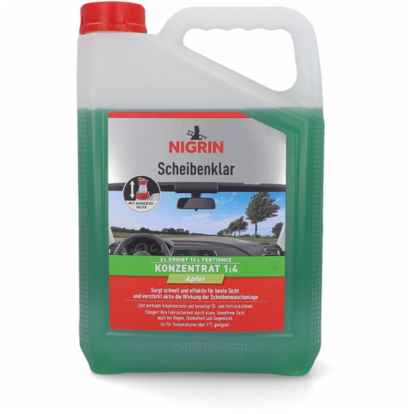 Nigrin Koncentrát čističe čelního skla 1:4 Jablko 3 l