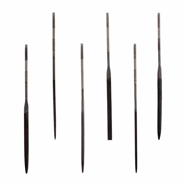 Sada jehlových pilníků LUX-TOOLS, 6dílná, 160 mm