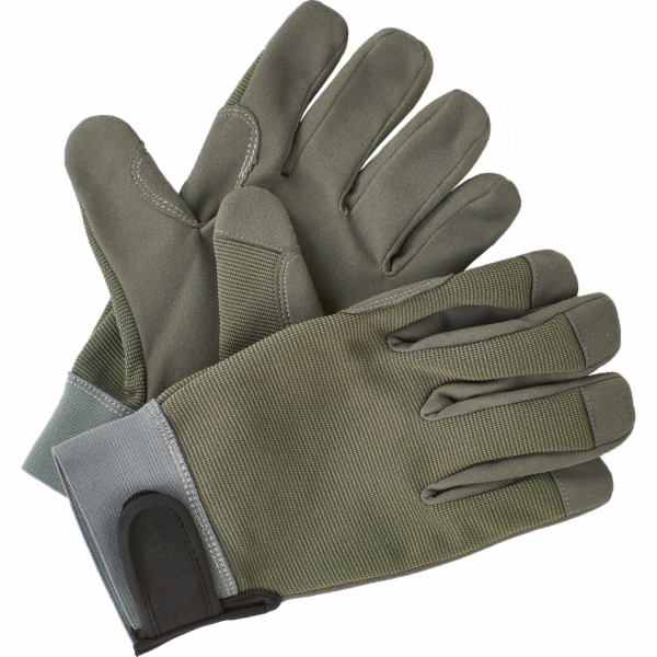 Zahradnické rukavice, olivově zelené, velikost 10