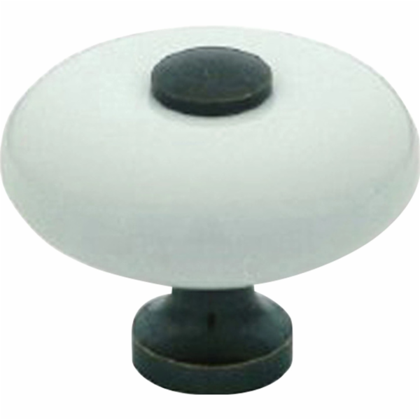 Úchytka SP5, porcelán bílo-černý