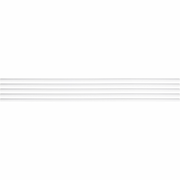 Kulatý bílý plastový kryt topné trubky, 1000 mm