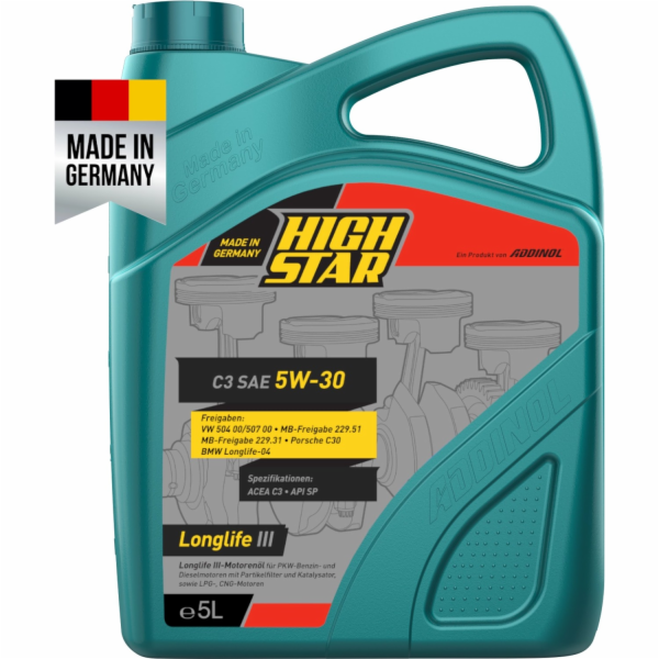 Motorový olej High Star C3 SAE 5W-30 5L