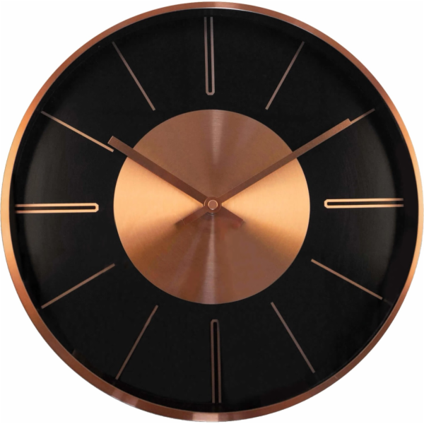 Moderní nástěnné hodiny Wall-Art, hliník, O 30 cm, měď