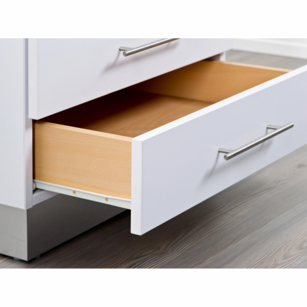 Kolečkový výsuv Hettich, částečný výsuv, bílý, 400 mm, 20 kg
