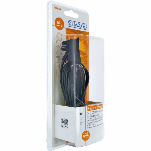 Adaptér Schwaiger s modemovým kabelem TAE/DSL