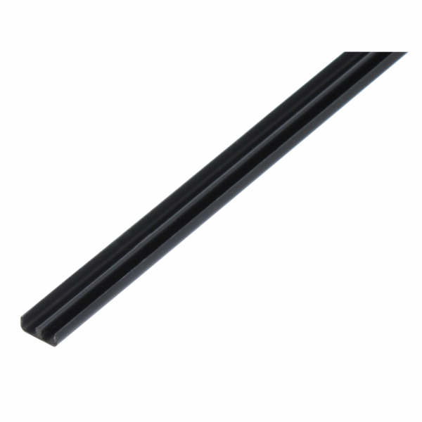 Profil vodicí lišty, plastový, 5 mm x 6,5 mm x 1000 mm, č...