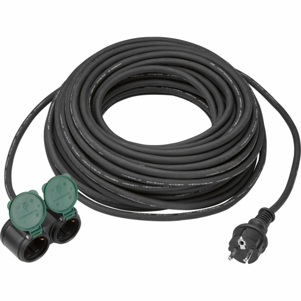 Gumový prodlužovací kabel se zástrčkou, 20 m, černý H07RN...