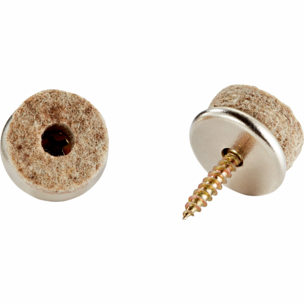 Parketové kluzáky se šroubem, O 28 mm, 16 kusů