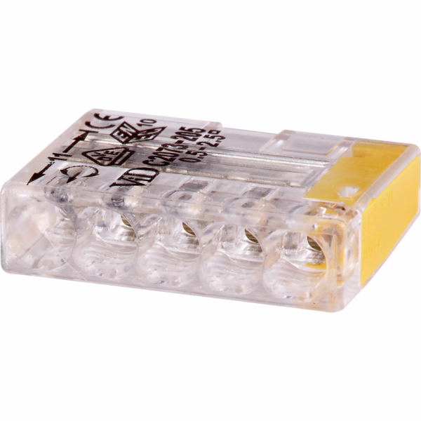 5pólová zasouvací svorkovnice, průměr 0,5 mm - 2,5 mm, 25...