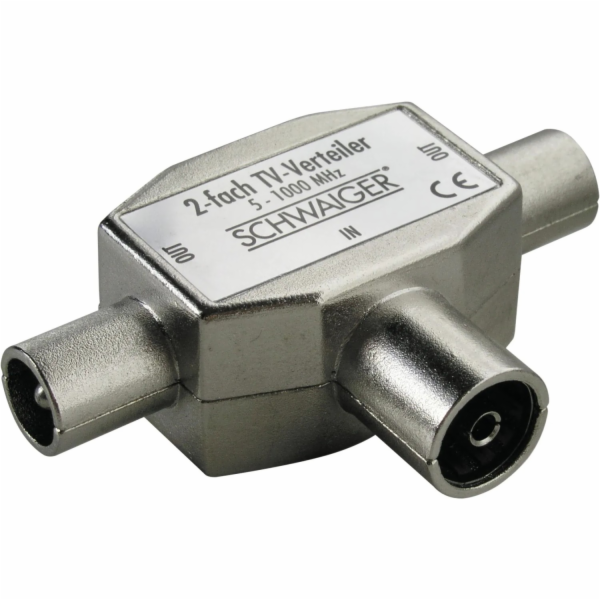 Schwaiger TV klipsový rozdělovač, stříbrný