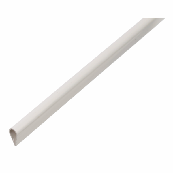 Plastový upínací profil 0,9 mm x 15 mm x 1000 mm bílý