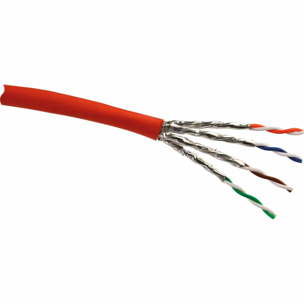 Síťový kabel Schwaiger S/STP CAT 7 oranžový 25 m