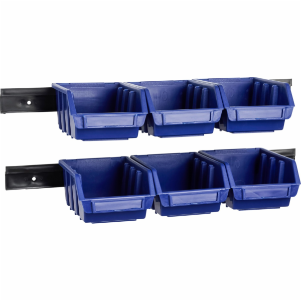 Úložný box LUX-TOOLS, 6 kusů, modrý, velikost 2