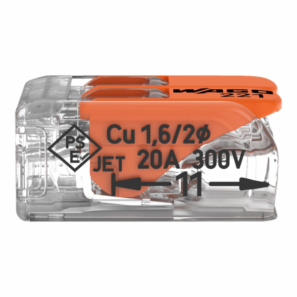 Páková svorkovnice Wago, 2pólová, 100 kusů