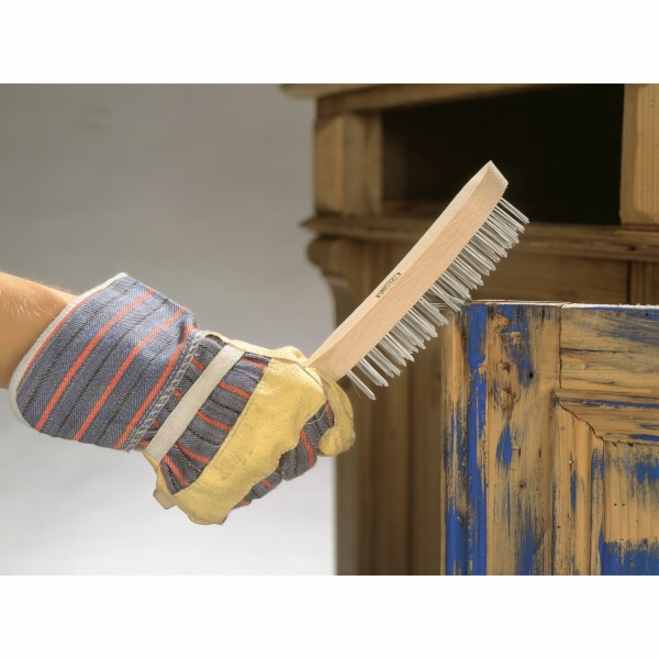 Drátěný kartáč z nerezové oceli LUX-TOOLS, 4 řady