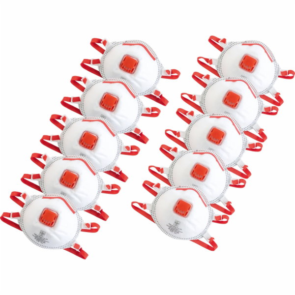 LUX-TOOLS Respirátor proti jemnému prachu FFP3 NR D 10 kusů