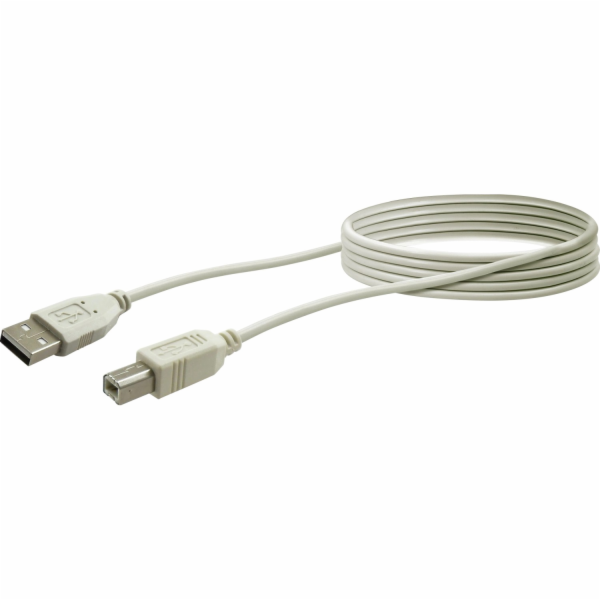 Schwaiger USB 2.0 propojovací kabel A/B 1,5 m šedý