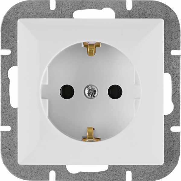 Jednoduchá bezpečnostní zásuvka Jule, čistě bílá