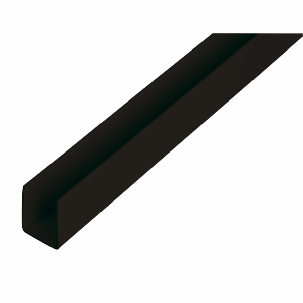 U-profil plastový 10 mm x 18 mm x 1000 mm černý