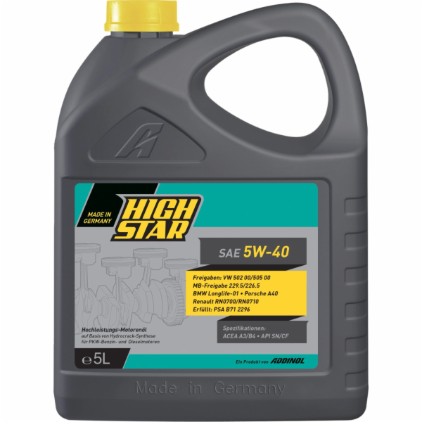 Motorový olej High Star SAE 5W-40 5 l