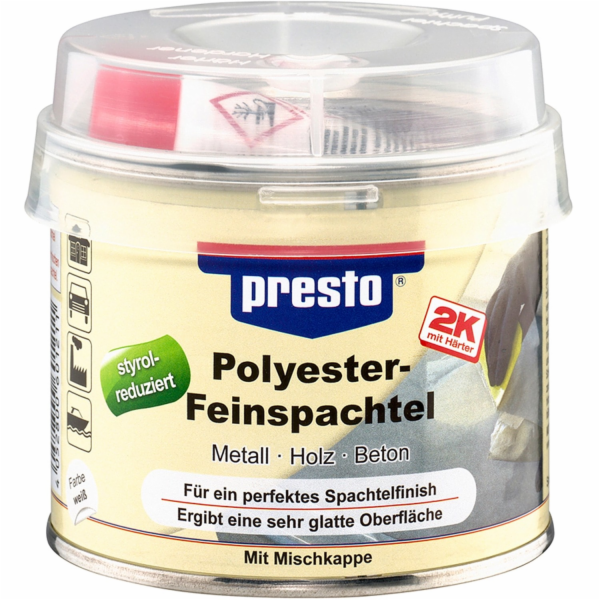 Jemný polyesterový tmel Presto 250 g