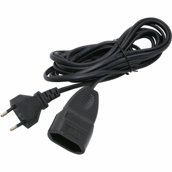 Prodlužovací kabel Euro, černý, 3 m
