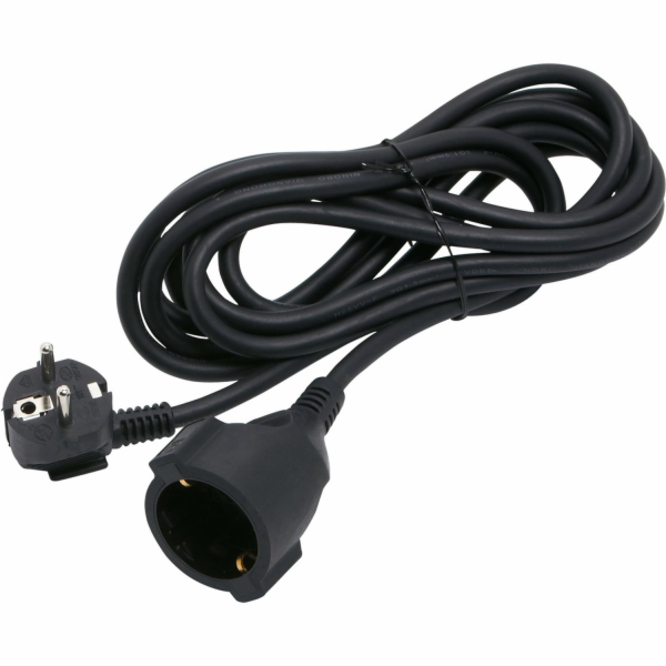 Prodlužovací kabel s ochranným kontaktem, černý, 3 m