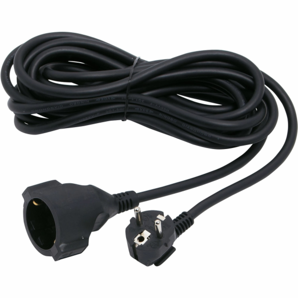 Prodlužovací kabel s ochranným kontaktem, černý, 5 m