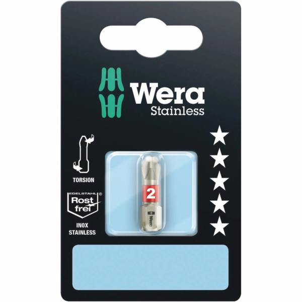 Bit Wera Phillips PH2 x 25 mm, nerezová ocel 3851/1, torz...