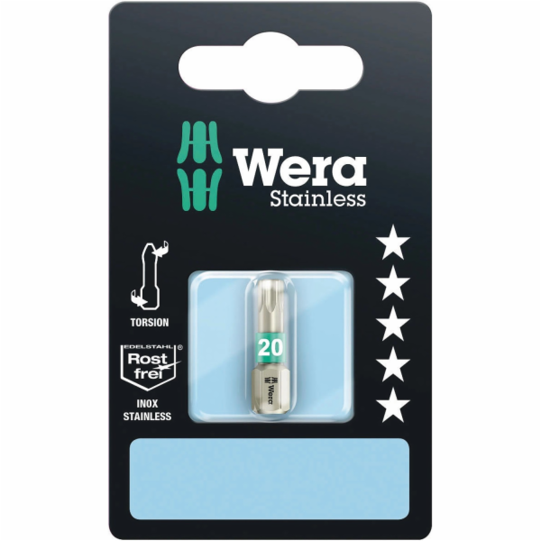 Bit Wera TX20 x 25 mm, nerezová ocel 3867/1, torzní zóna