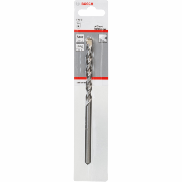 Vrták do betonu Bosch 8 mm x 90 mm x 150 mm CYL-3