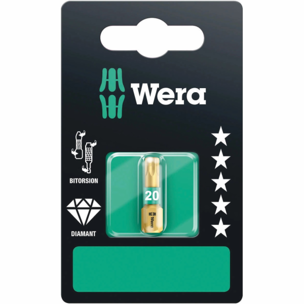Bit Wera TX20 x 25 mm s diamantovým povlakem 867/1, obous...
