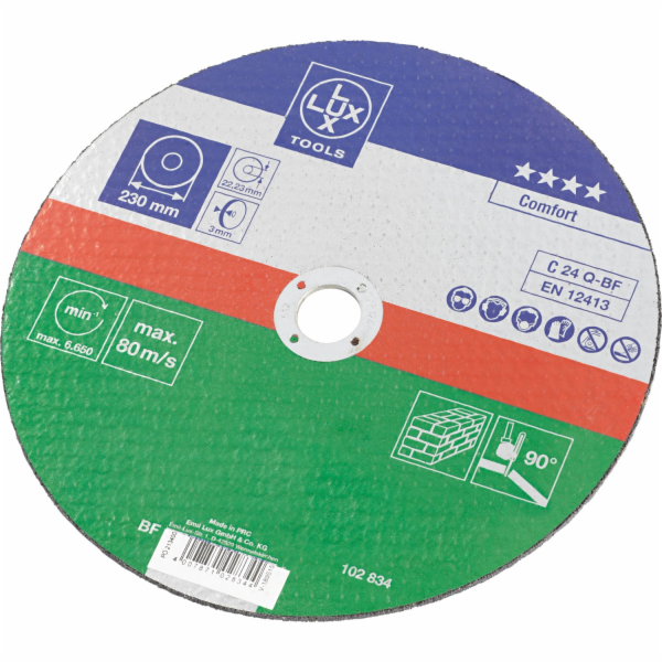 LUX-TOOLS Kotouč na řezání textilu rovný 230 mm na kámen