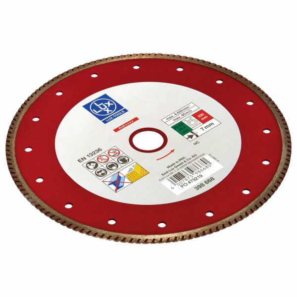 Diamantový řezný kotouč LUX-TOOLS s plným okrajem 230 mm