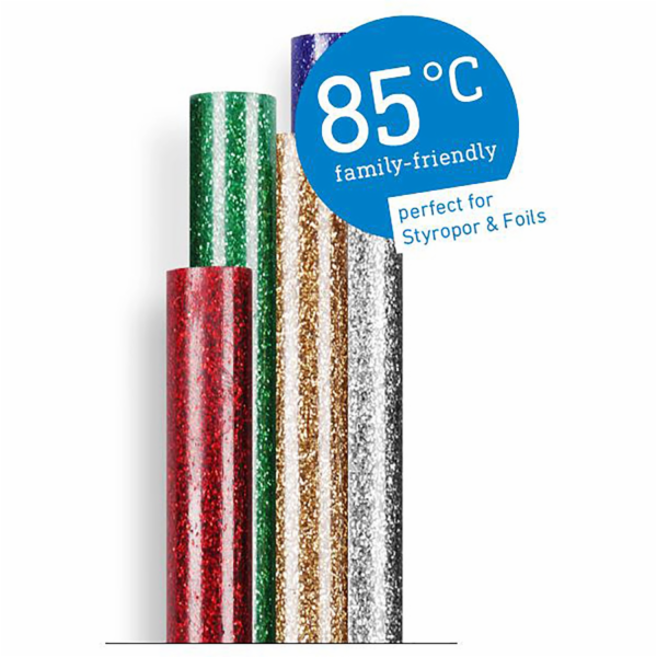 Lepicí tyčinky Steinel s třpytkami 85°C 7 mm 16 ks x 96 g