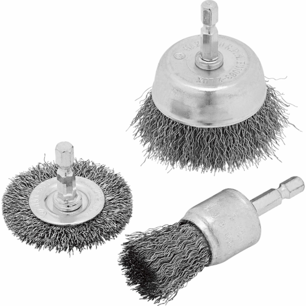 Sada ocelových kartáčů LUX-TOOLS, 3dílná