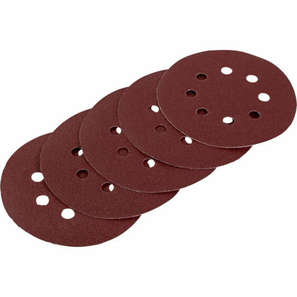 Brusné talíře LUX-TOOLS pro excentrické brusky, 5 kusů, O...