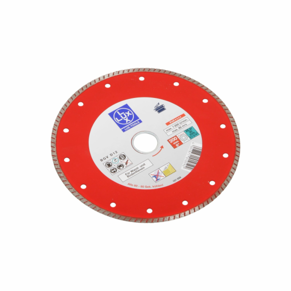 Diamantový řezný kotouč LUX-TOOLS s plným okrajem 200 mm