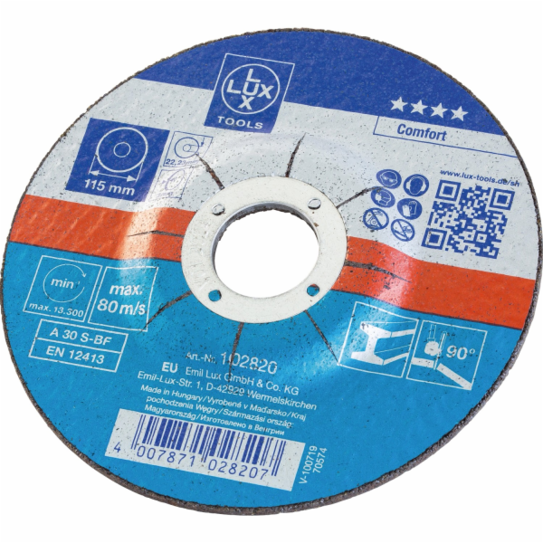 LUX-TOOLS Kotouč na řezání textilu, 115 mm ofsetový, na kov