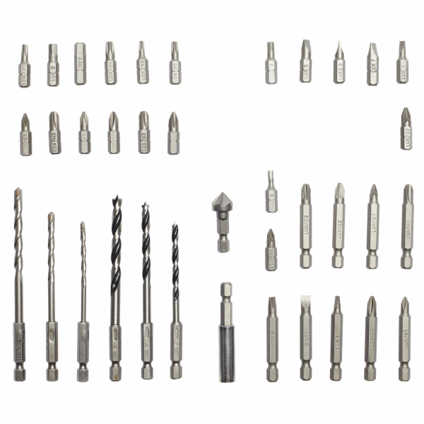 Sada vrtáků a bitů LUX-TOOLS, 42dílná