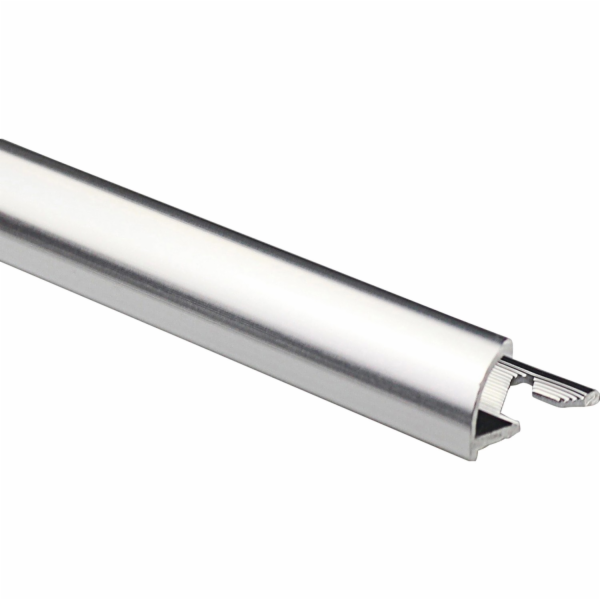 Čtvrtkruhový koncový profil, eloxovaný hliník, lesklá stř...