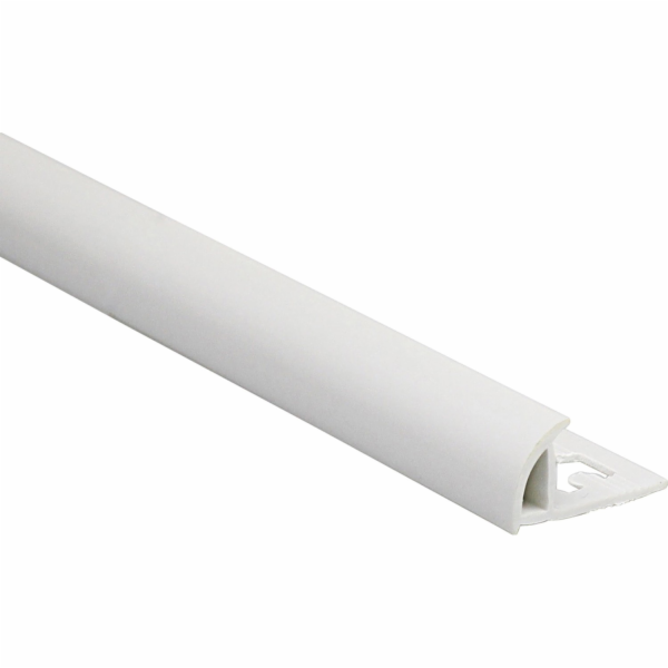 Čtvrtkruhový ukončovací profil, PVC, matná bílá, 12,5 mm ...