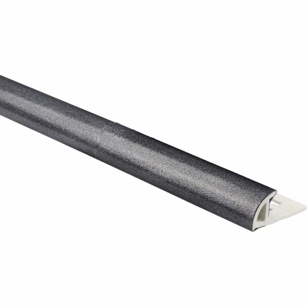 Čtvrtkruhový koncový profil, PVC fólie, antracit, 10 mm x...