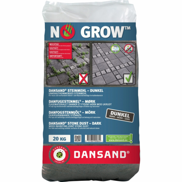 Dansand kamenná moučka proti plevelu antracitová 20 kg