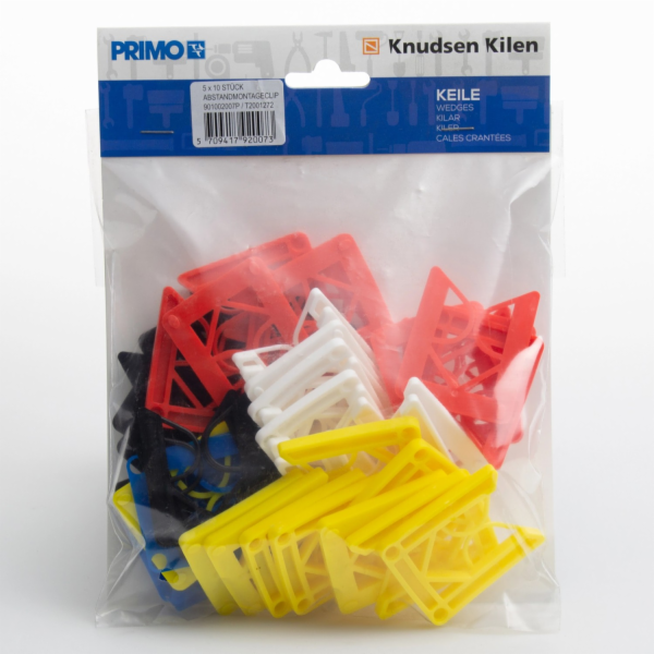 Montážní spony s distančními podložkami 5 x 10 ks. Na záv...