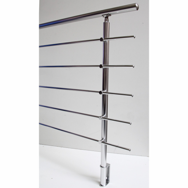 Hliníkové zábradlí - 120 cm x 150 cm s kulatými tyčemi pr...