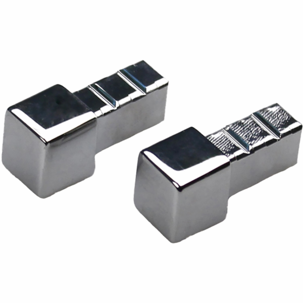 Rohový hranatý koncový profil, leštěná nerezová ocel, 10 ...