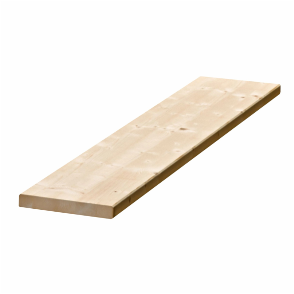 Lepené smrkové dřevo 120 cm x 30 cm x 2,8 cm