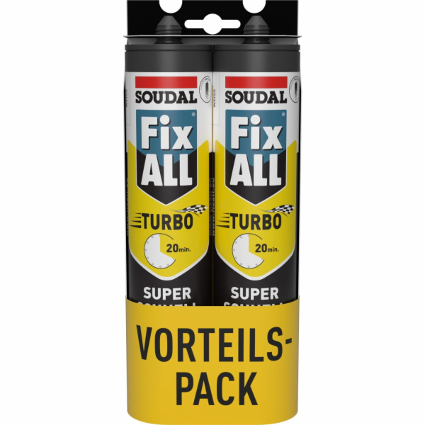 Lepidlo Soudal Fix All Turbo, dvojité balení 2 x 430 g, bílé