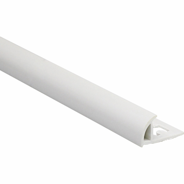 Čtvrtkruhový ukončovací profil, PVC, matně bílý, 10 mm x ...